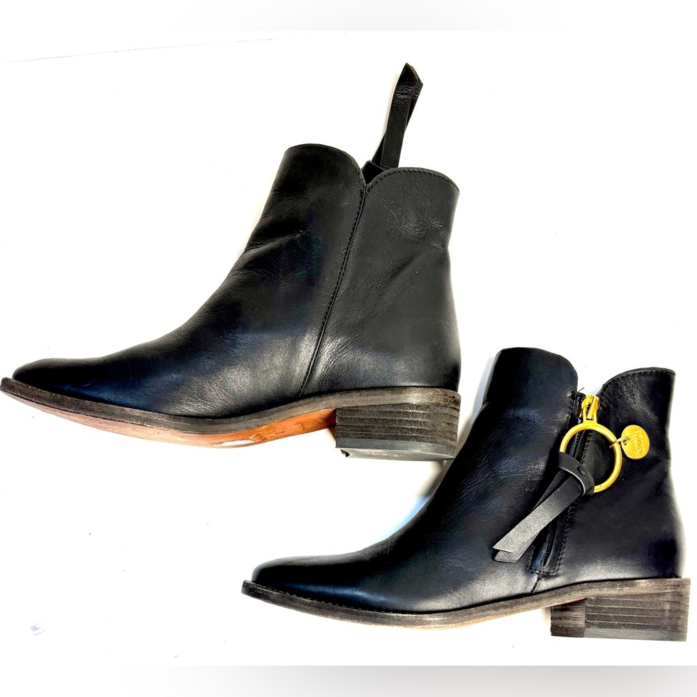 See By Chloe Women's Louise Flat Boot Ankle, Black, Size 6.5 EU 37 - Picture 5 of 13